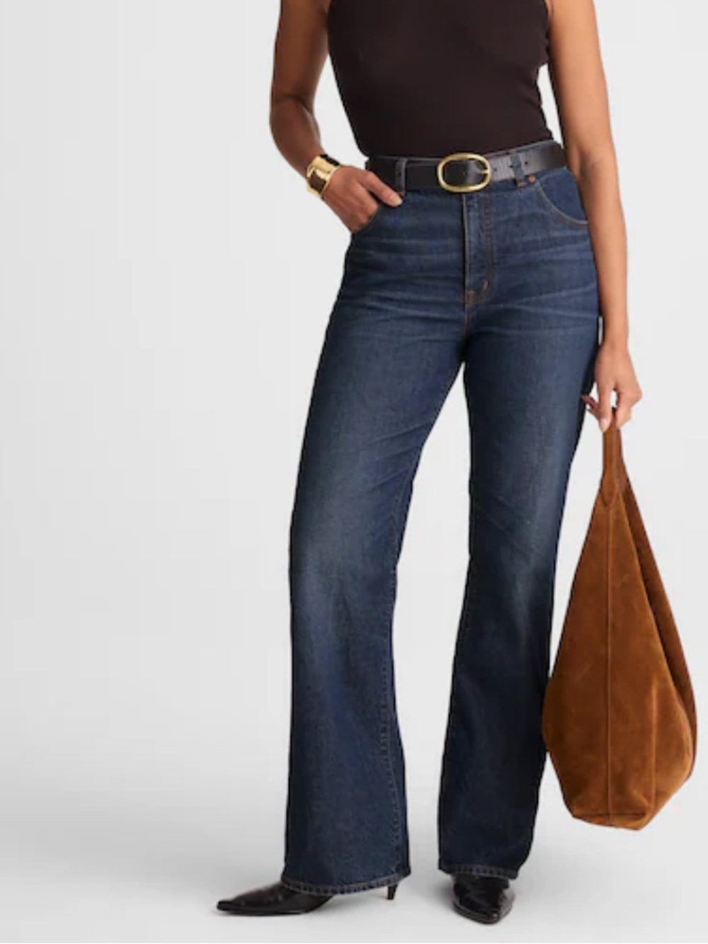NWOT Madewell Curvy Relaxed Bootcut Jean in Color: Pleasantville